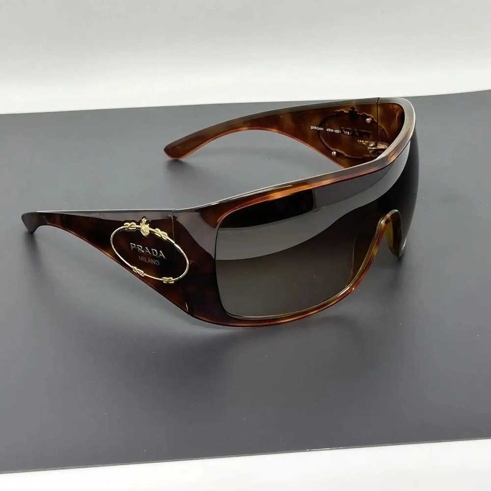 Prada × Vintage PRADA Sunglasses Wrap Shield Mask… - image 4