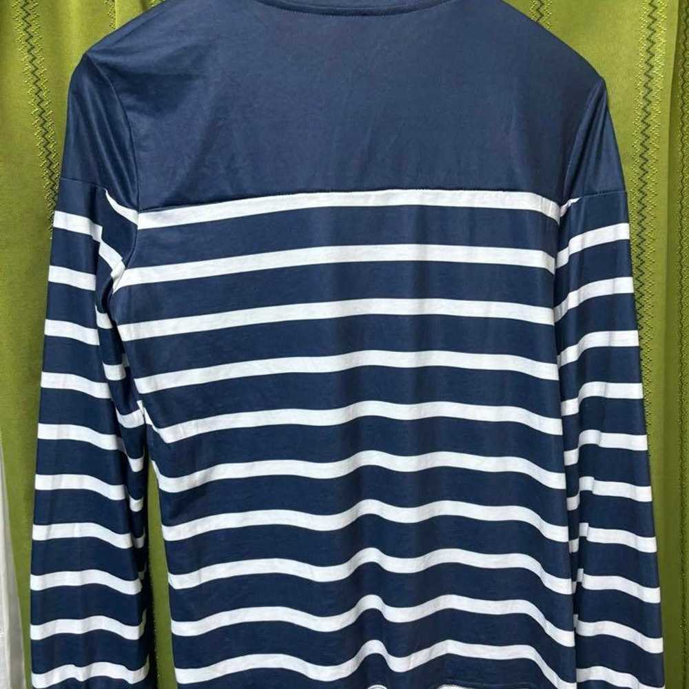 Vintage Long T-shirt, Striped, Studded - image 2