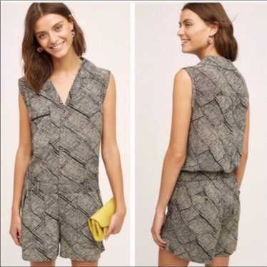 Anthropologie Hei Hei Black/Tan Nova Romper