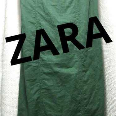 ZARA Linen Cotton Back Slit Bear Long One Piece Gr