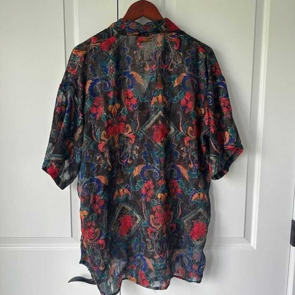 Vintage Victoria's Secret Size ML Sheer Tropical … - image 3