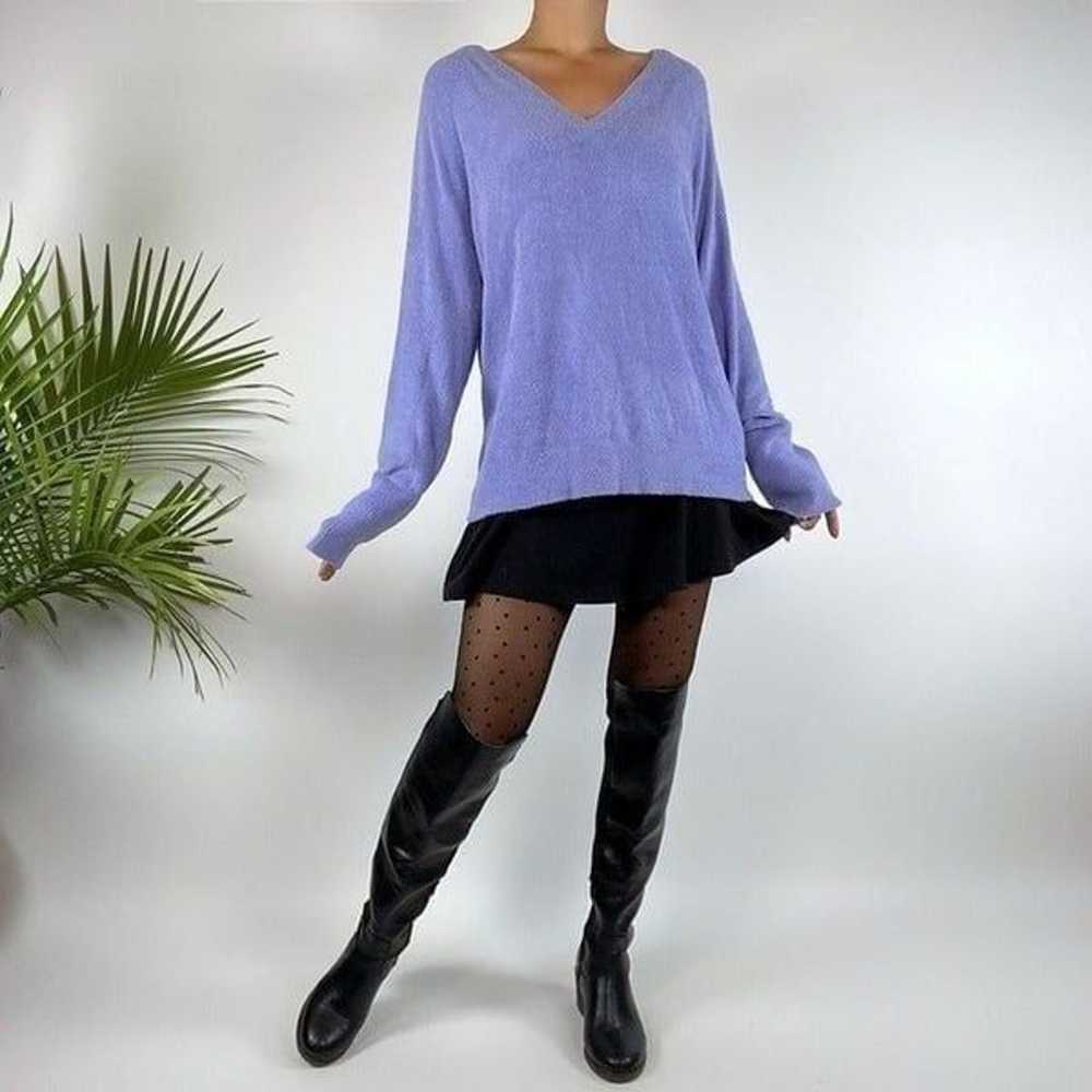 Vintage Y2K Lilac Cottagecore Super Soft V Neck S… - image 1