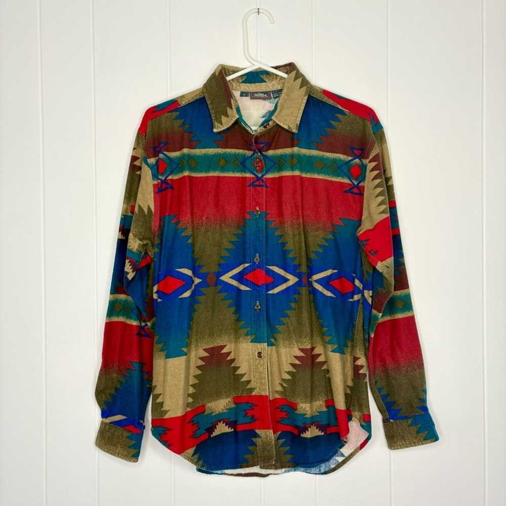 Vintage 90’s Woolrich Aztec Southwestern Button D… - image 1