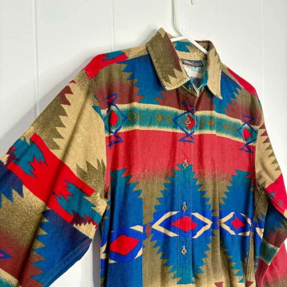 Vintage 90’s Woolrich Aztec Southwestern Button D… - image 2