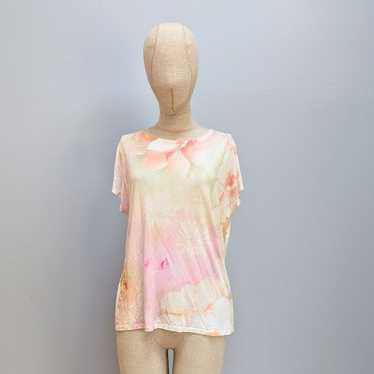 Ted Baker Floral Pink and White Watercolor t-shirt