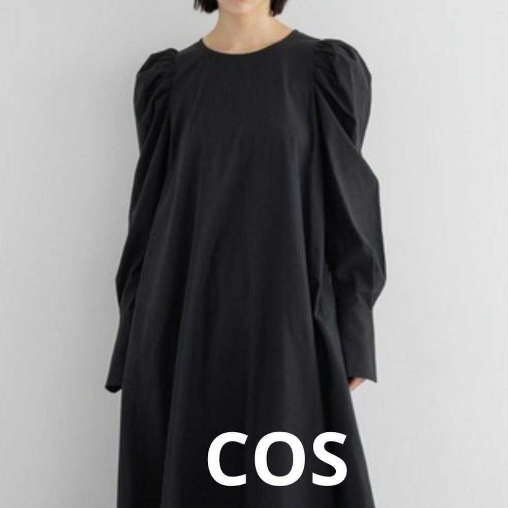 COS Volume Sleeve Mixed Material A-Line Dress - image 1