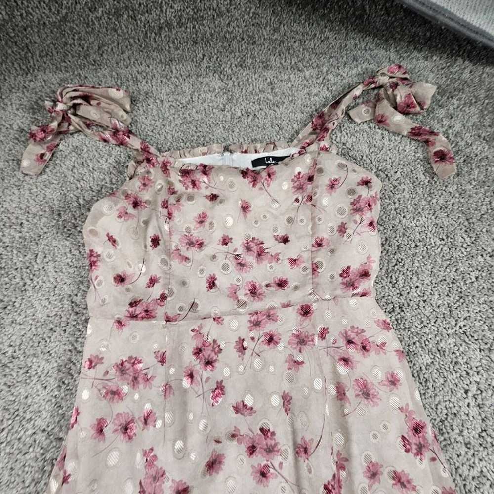 Lulus Dress Sz Medium Midi Floral Strap Feminine … - image 2