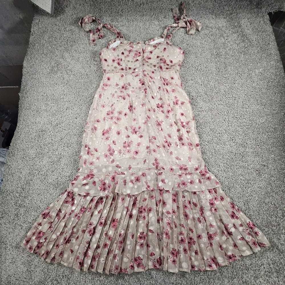 Lulus Dress Sz Medium Midi Floral Strap Feminine … - image 6