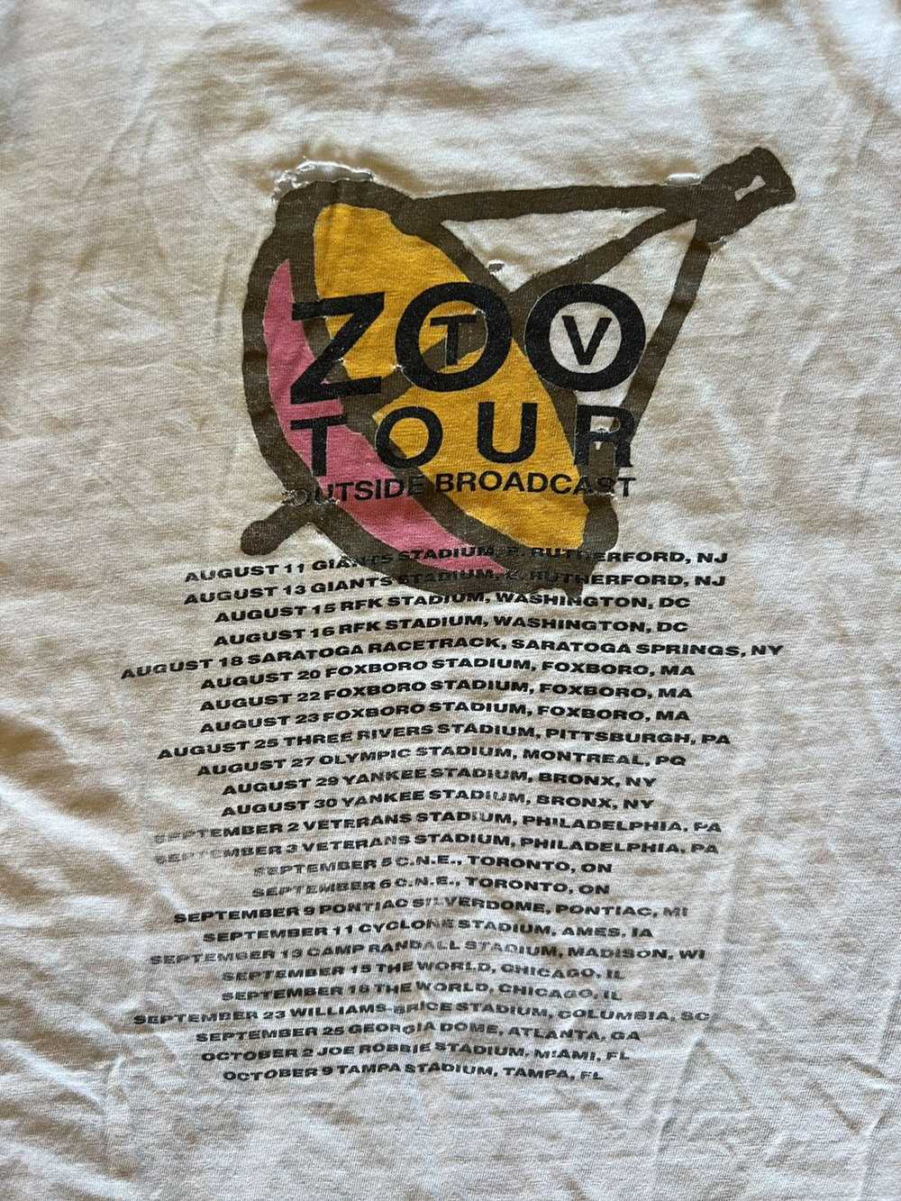 Hanes U2 1992 Zoo Tour Vintage band T-shirt - image 10