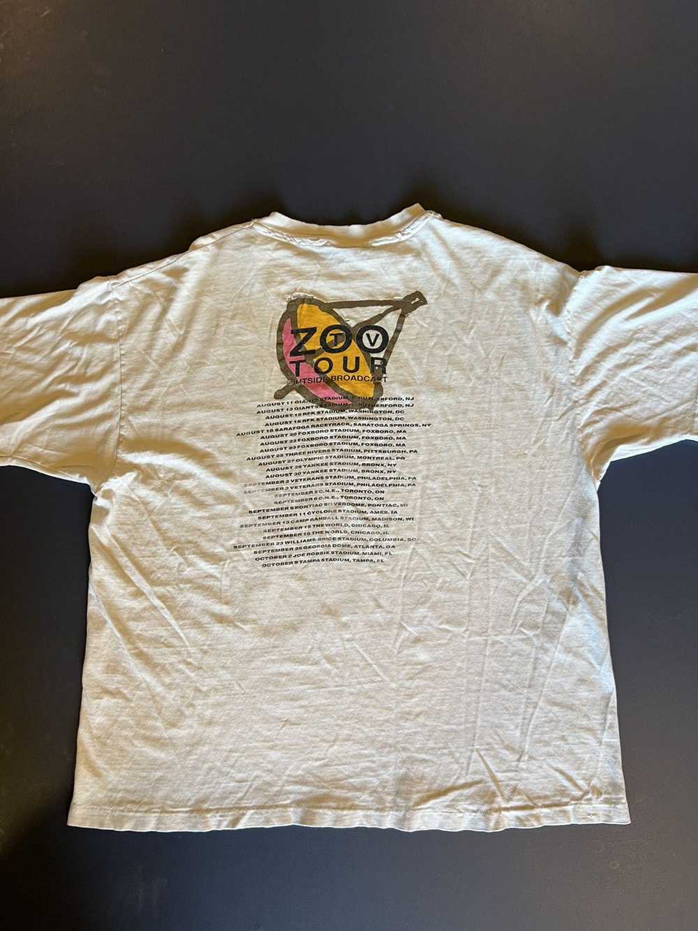 Hanes U2 1992 Zoo Tour Vintage band T-shirt - image 9