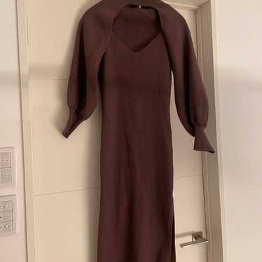 Brown V-neck long one-piece size 1. - image 1