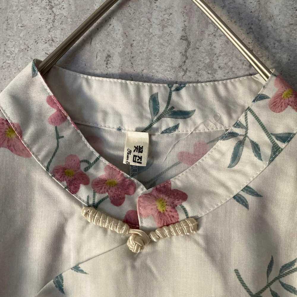 Vintage China blouse, overall pattern, flower pat… - image 3