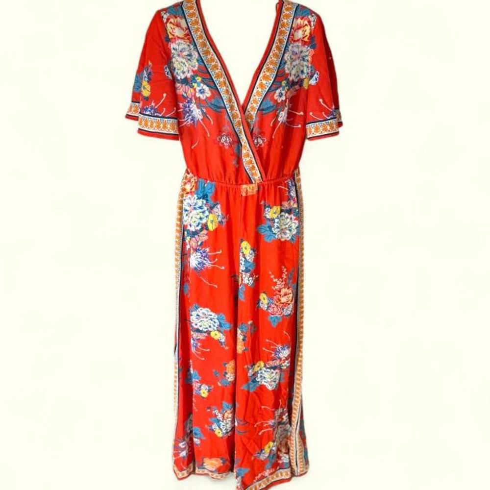 Flying Tomato Red Floral Jump Suit Preloved* - image 1