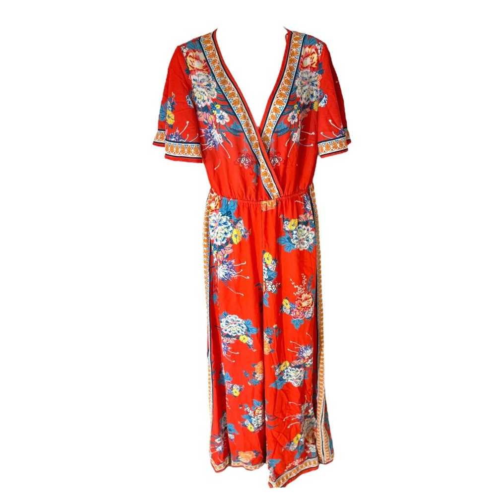 Flying Tomato Red Floral Jump Suit Preloved* - image 2