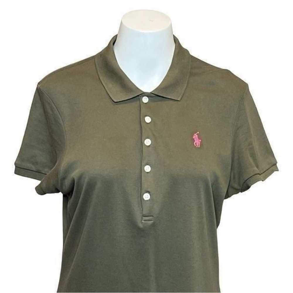 Polo Ralph Lauren olive green classic polo shirt … - image 4