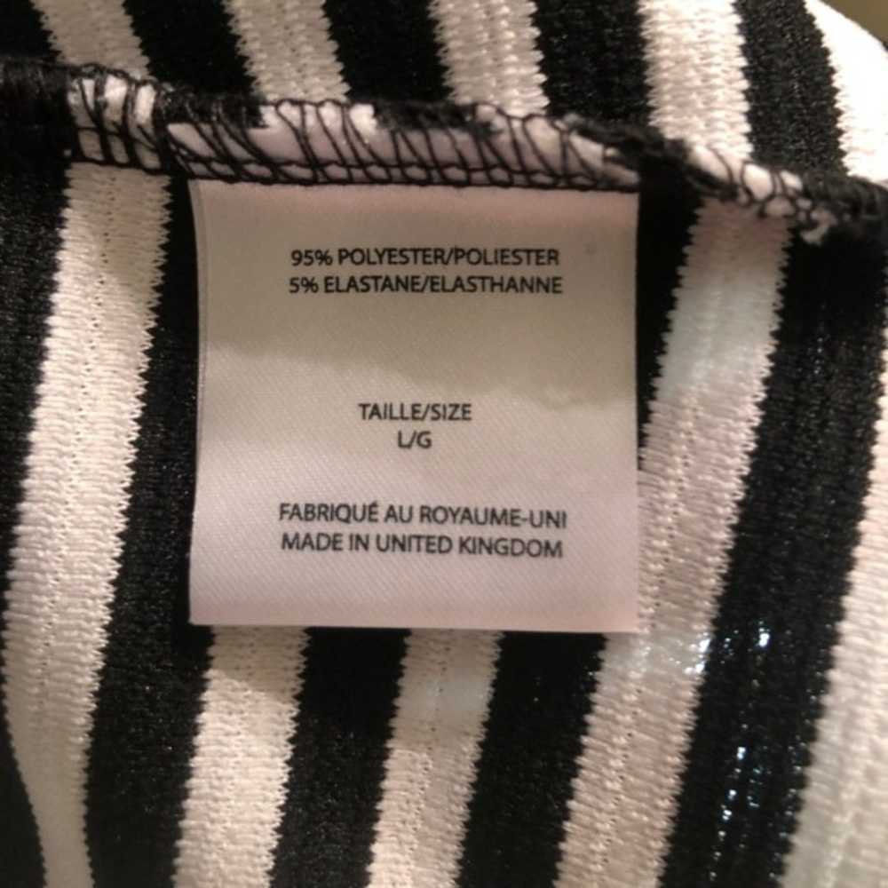 Suzy Shier Sz L Sleeveless Striped Black White La… - image 6