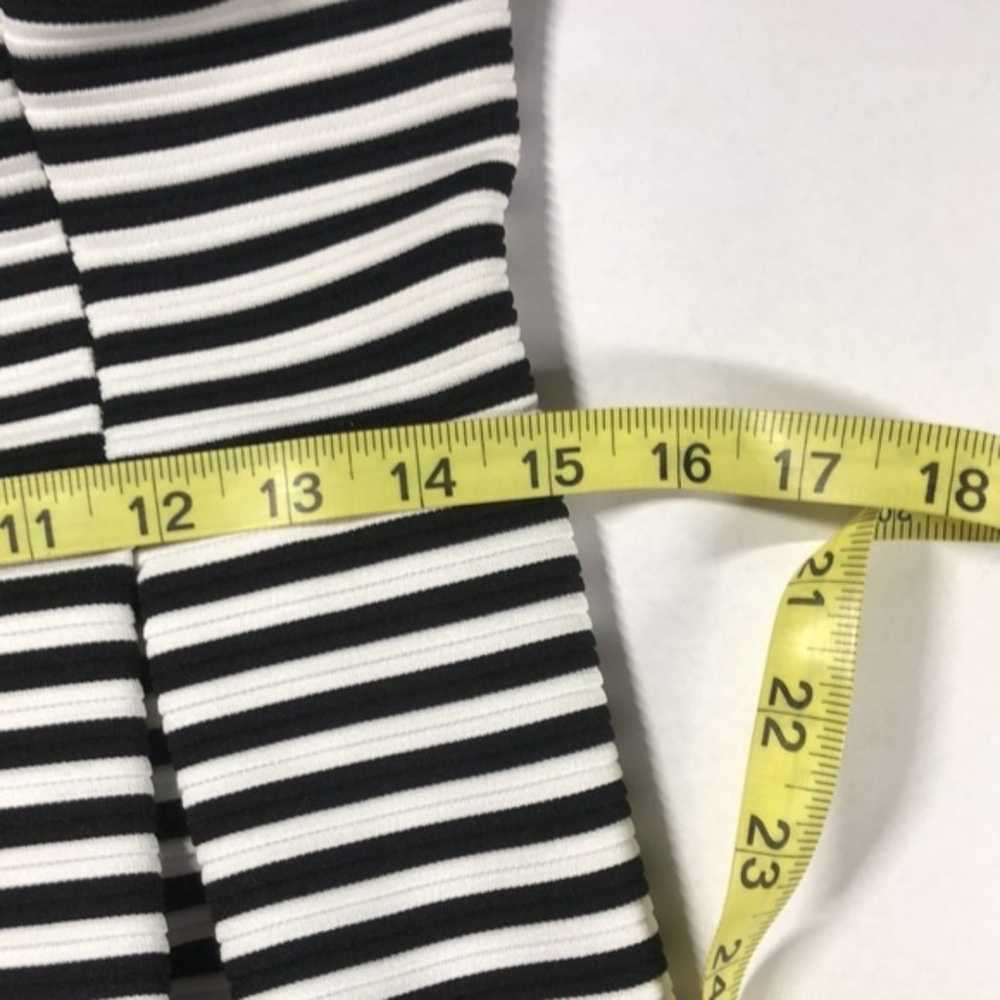 Suzy Shier Sz L Sleeveless Striped Black White La… - image 9