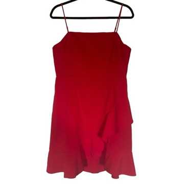 Lulus Red Satin Dress Size Large (L)