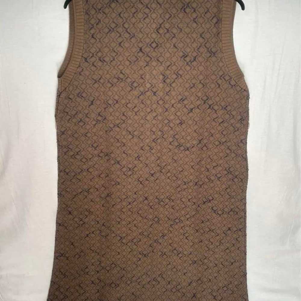 Vintage Showa retro sleeveless knit one-piece dre… - image 3