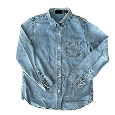 Vintage Y2K Gap Denim button down blue shirt ladi… - image 1