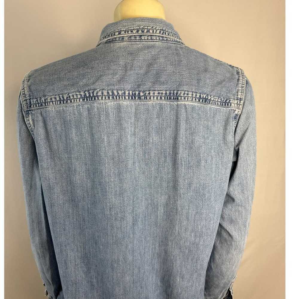 Vintage Y2K Gap Denim button down blue shirt ladi… - image 8