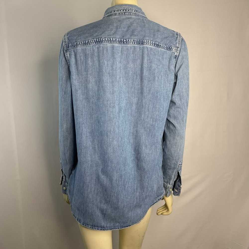 Vintage Y2K Gap Denim button down blue shirt ladi… - image 9