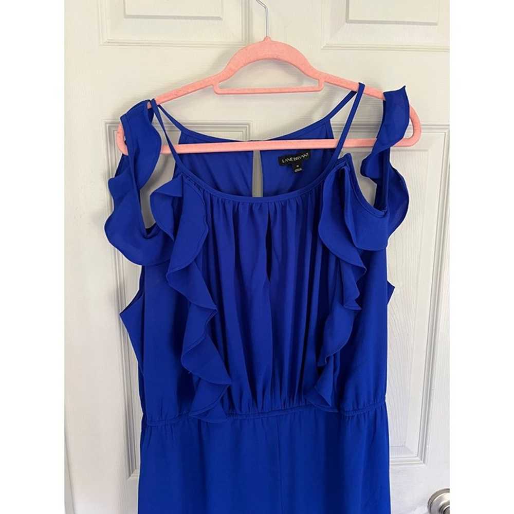 Lane Bryant Ruffled Blue Sleeveless Wide Leg Jump… - image 2