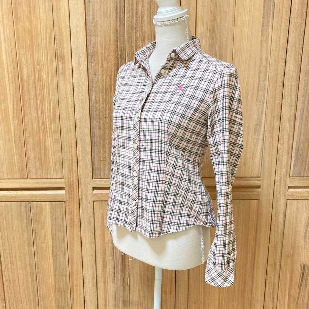 【Great Condition】BURBERRY BLUE LABEL Checked Flan… - image 2