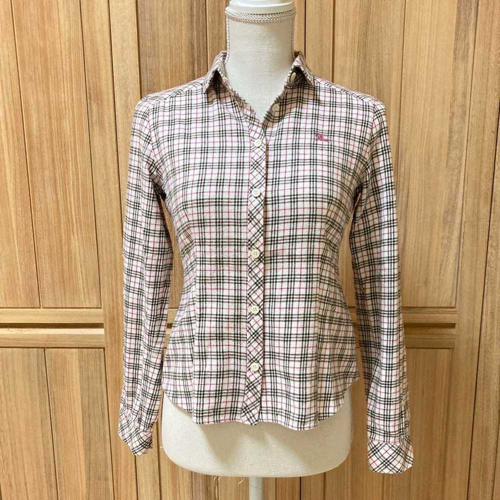 【Great Condition】BURBERRY BLUE LABEL Checked Flan… - image 7