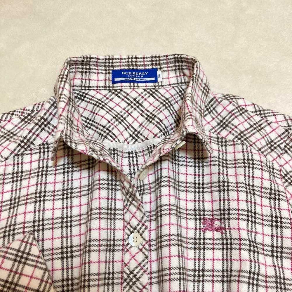 【Great Condition】BURBERRY BLUE LABEL Checked Flan… - image 8