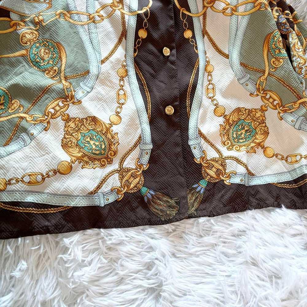 【Popular】Viridian Silk Scarf Pattern Long Sleeve … - image 9