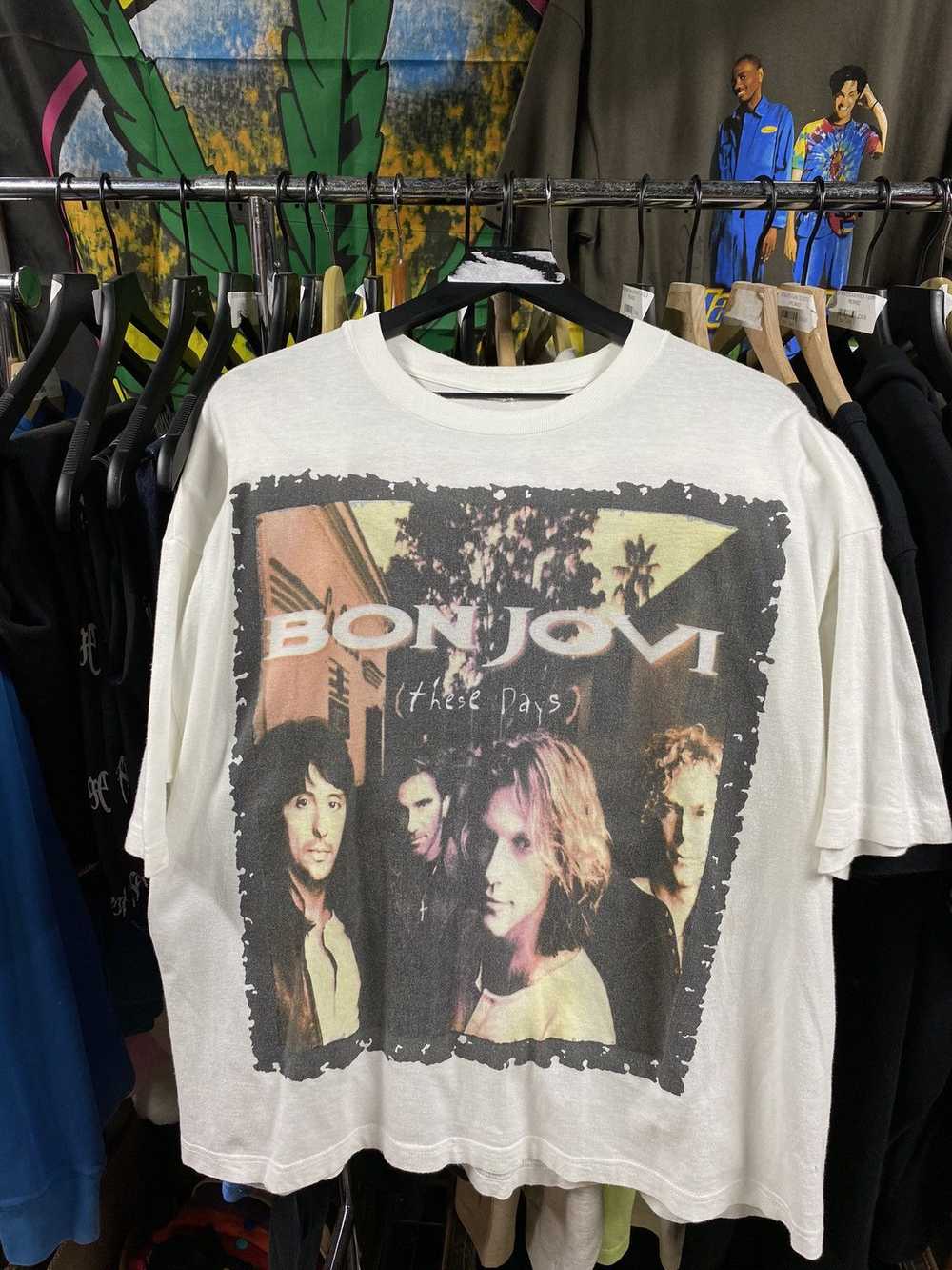 Band Tees × Vintage 90’s Vintage Jon Bon Jovi Eur… - image 1