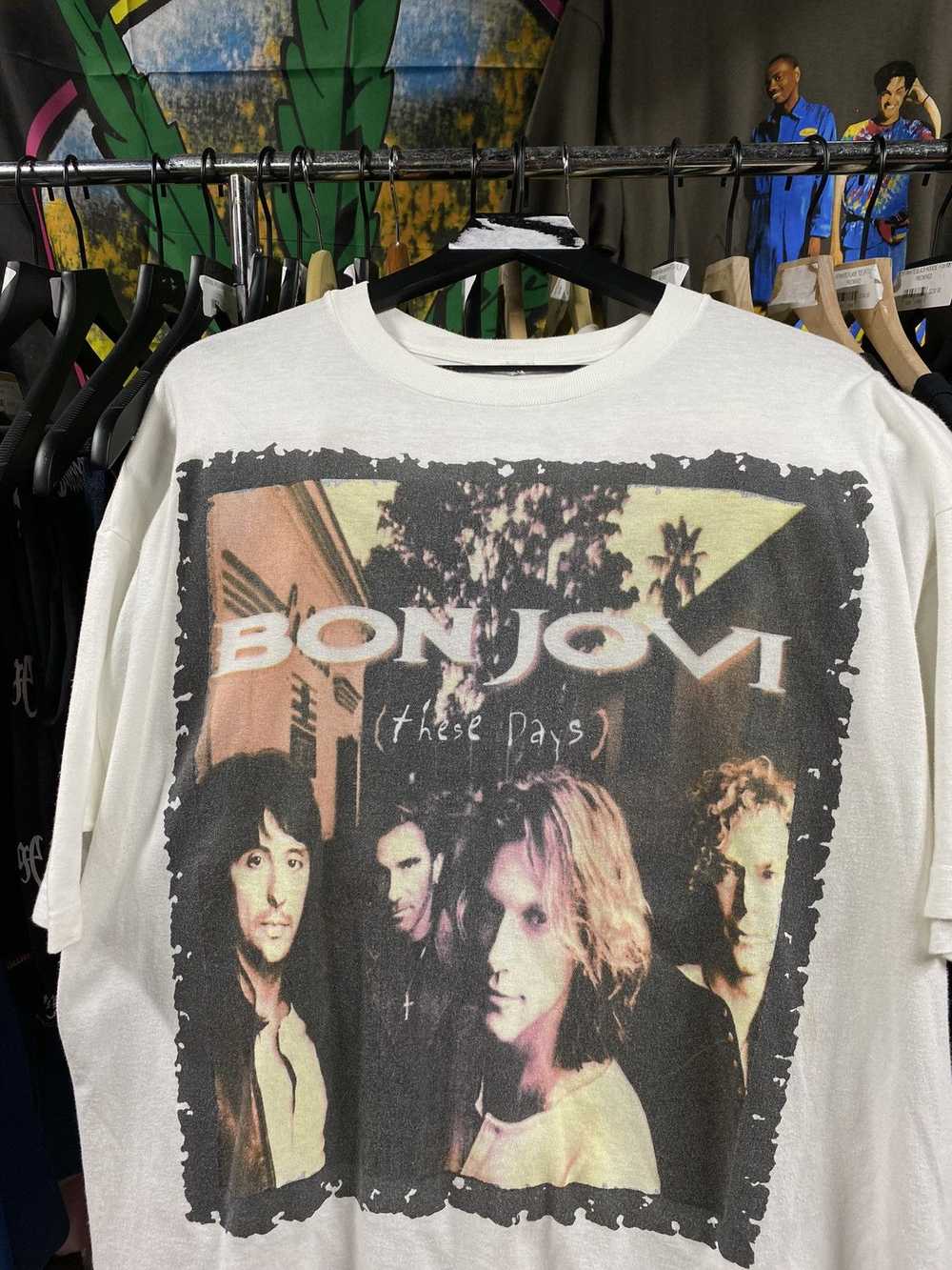 Band Tees × Vintage 90’s Vintage Jon Bon Jovi Eur… - image 4