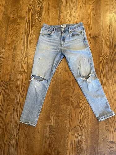 Agolde Agolde Premium Light Wash Distressed Skinny