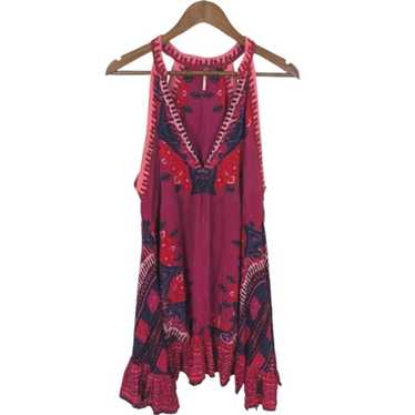 Free People Steal The Sun Printed Halter Rayon Mi… - image 1