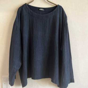 ISSEY MIYAKE Permanent Linen Blouse M Vintage - image 1