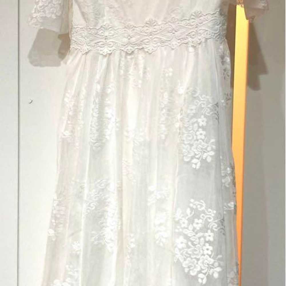 Wedding dress, white, size L. - image 2