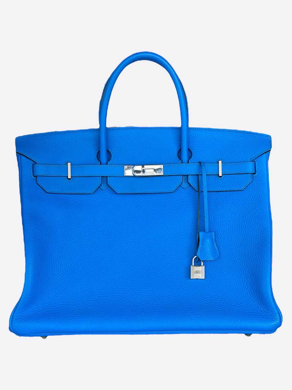 Hermes Hermes Blue Hydra Togo Birkin 40 - image 1