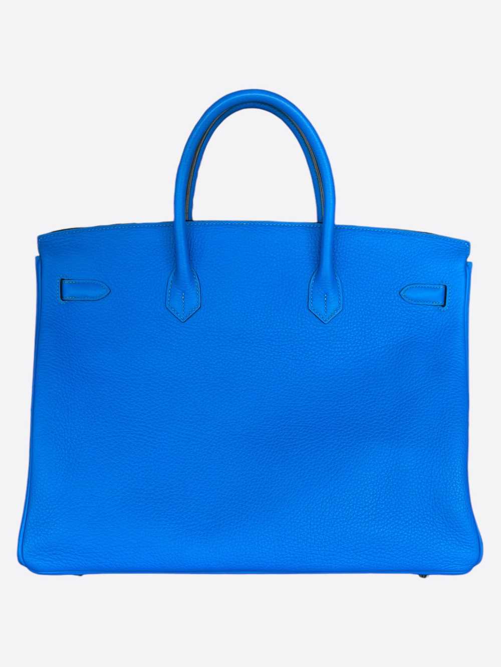 Hermes Hermes Blue Hydra Togo Birkin 40 - image 3