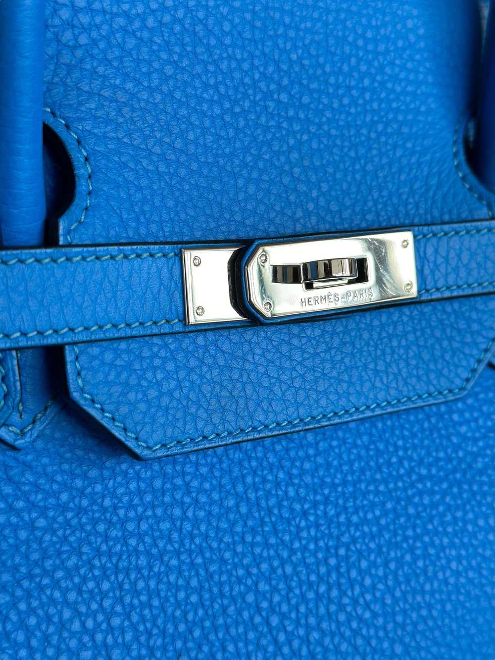 Hermes Hermes Blue Hydra Togo Birkin 40 - image 6