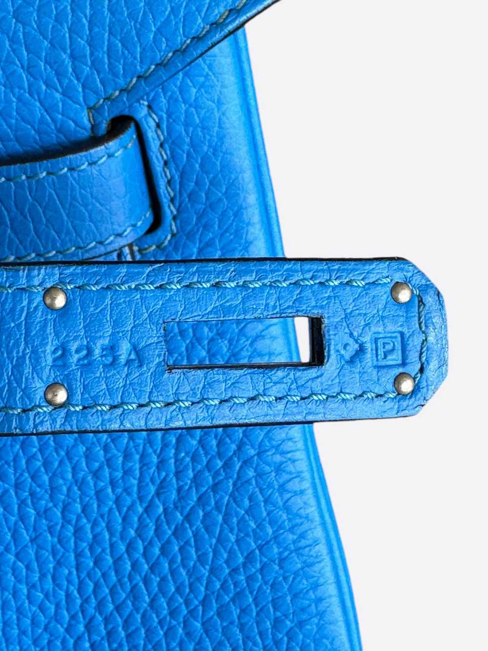 Hermes Hermes Blue Hydra Togo Birkin 40 - image 7