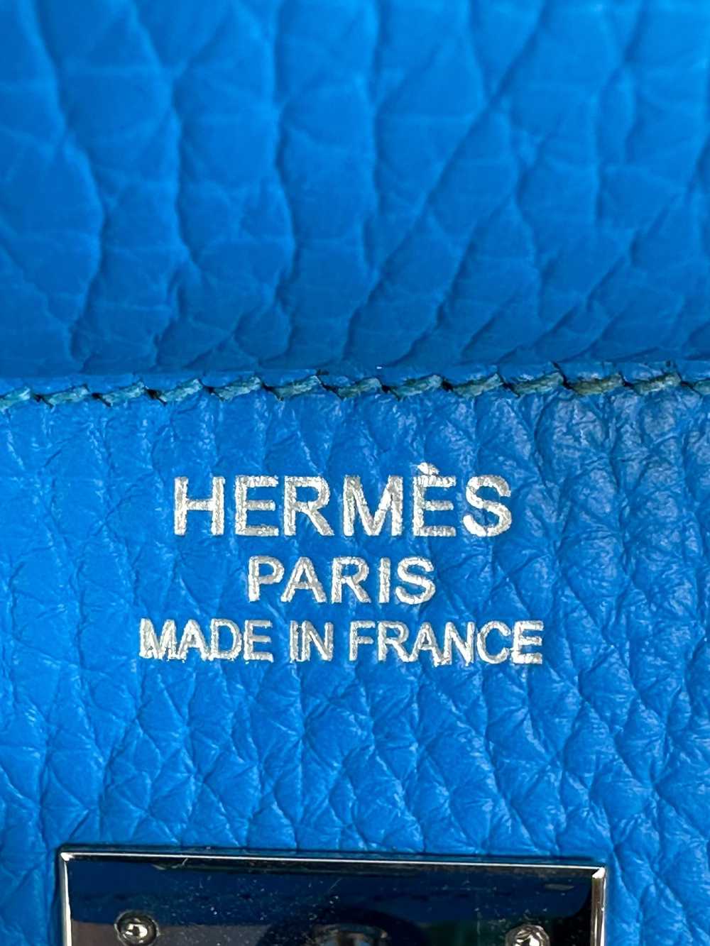 Hermes Hermes Blue Hydra Togo Birkin 40 - image 9