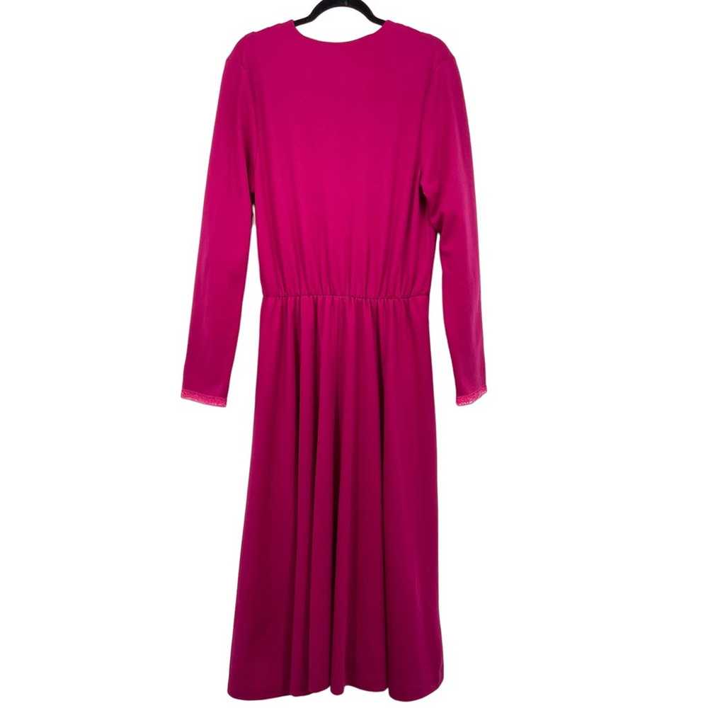 Bee Darlin VINTAGE 16 Surplice Maxi Dress Fuchsia… - image 11