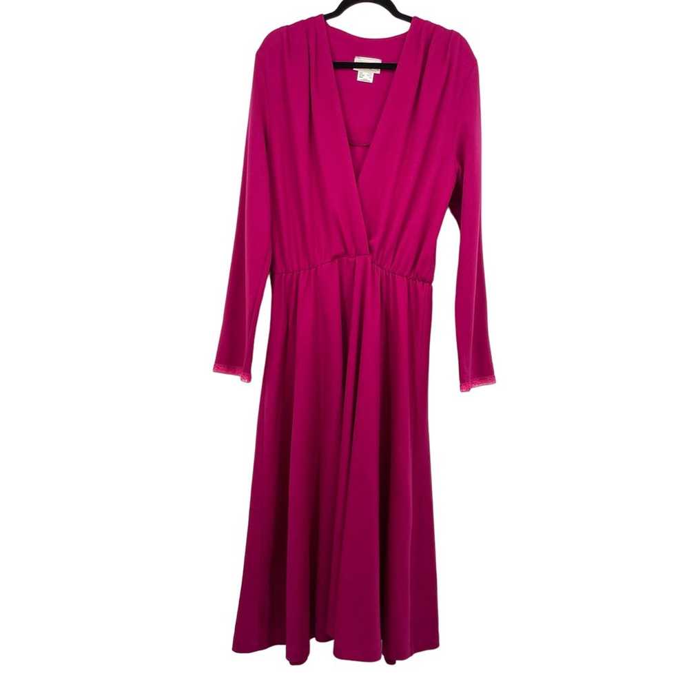 Bee Darlin VINTAGE 16 Surplice Maxi Dress Fuchsia… - image 1