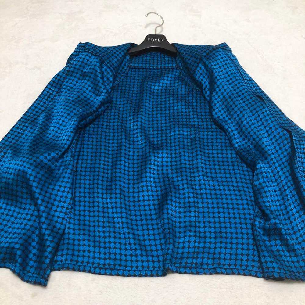 Christian Dior Silk 100% Blue Multidot Long Sleev… - image 6