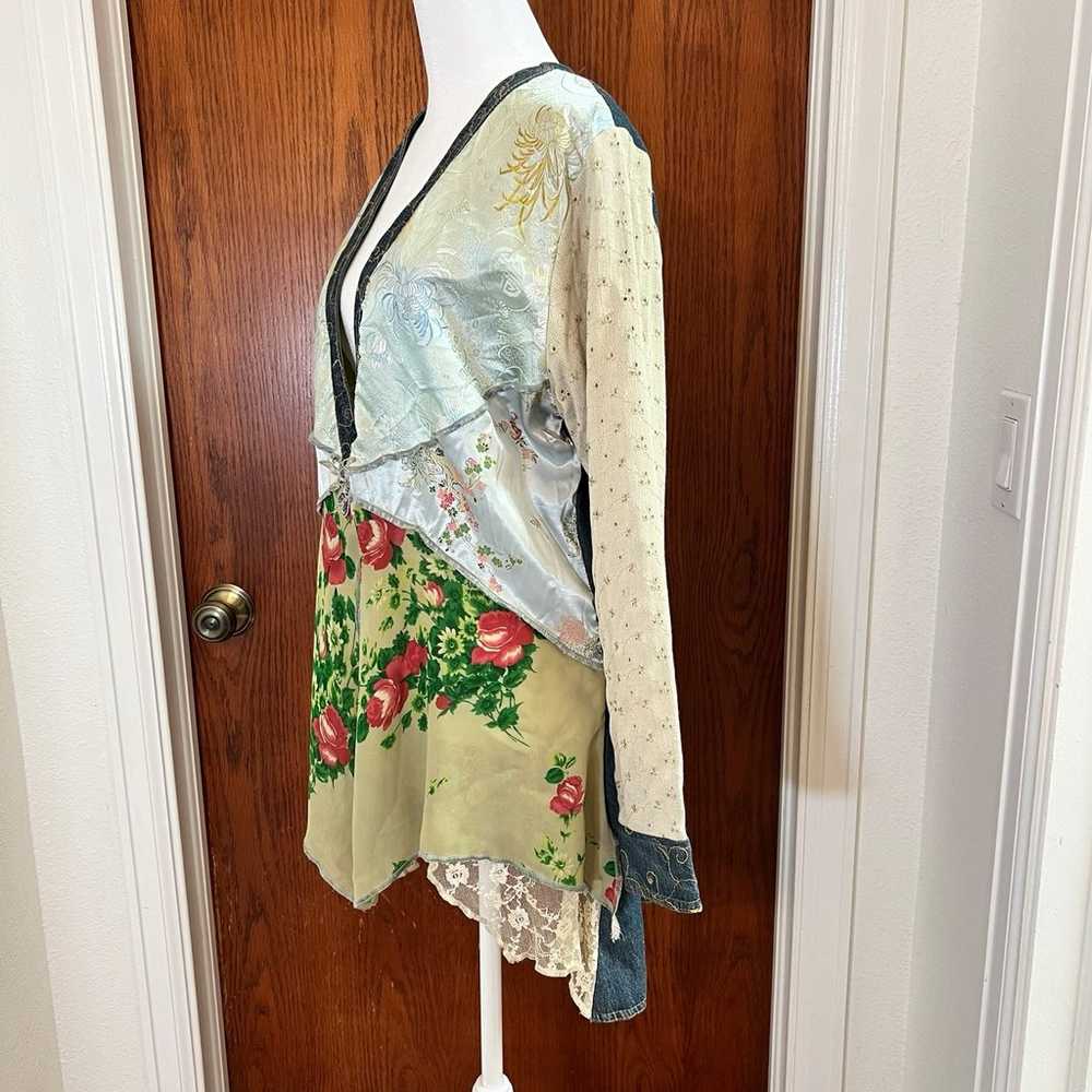 Vtg Spencer Alexis Floral Asymmetrical Kimono Jac… - image 3