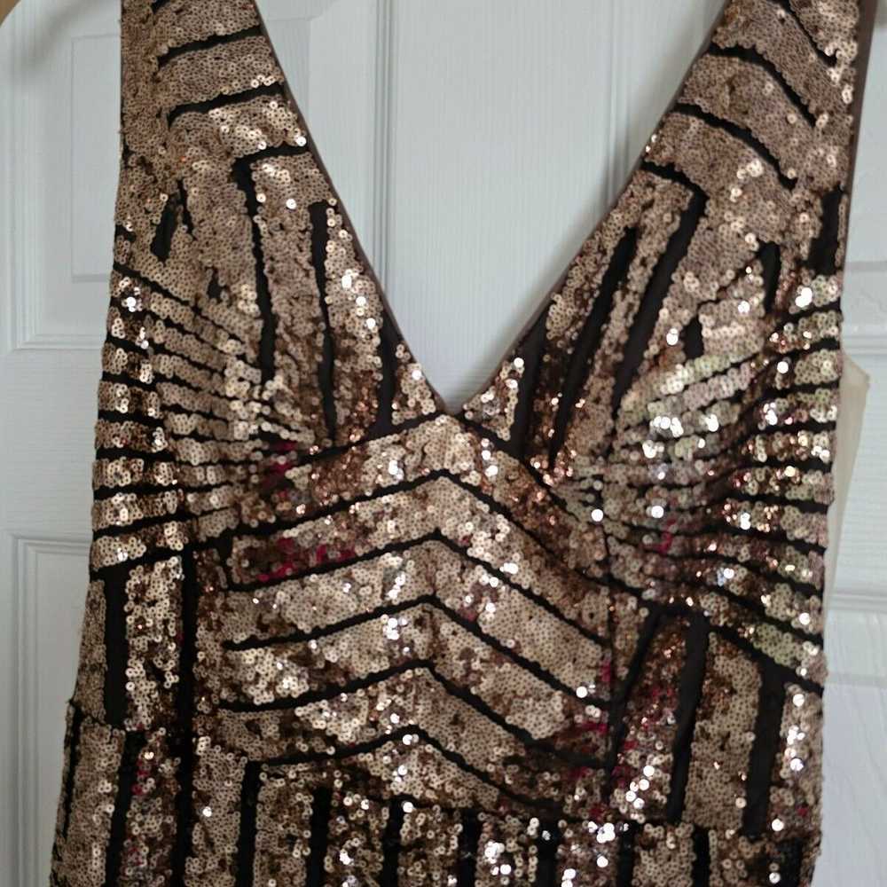 V Neck Sequin Prom Long Mermaid Evening Gown Spar… - image 3