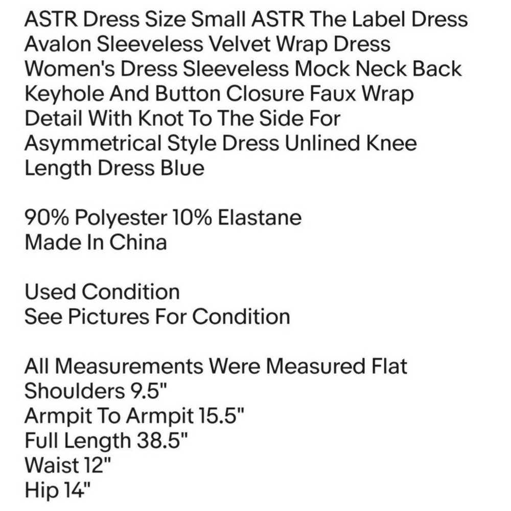 ASTR Dress Size Small ASTR The Label Dress Avalon… - image 2