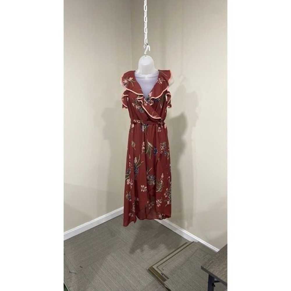 NWOT June & Hudson Cold Shoulder Flora Wrap Dress… - image 1