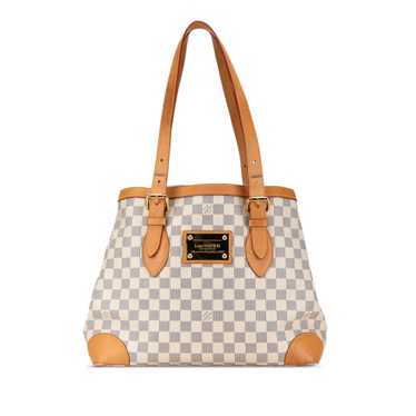 White Louis Vuitton Damier Azur Hampstead MM Tote 